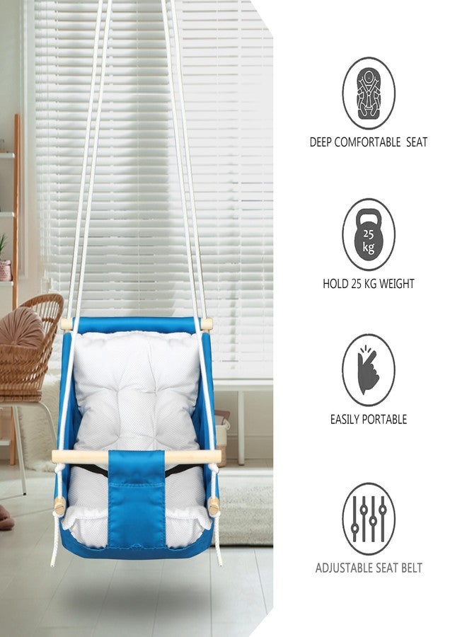 BOFFLE Baby Swing for Infants and Toddlers, Newborn Baby Sleeping Chair Hammock Indoor and Outdoor, Wooden Hanging Seat Chair for Baby up to 2 Years - Image 3